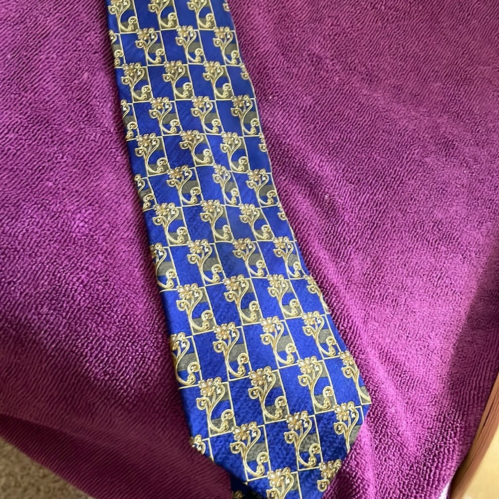 Valentino tie blue and gold
